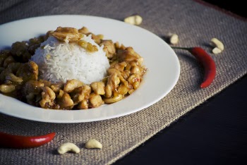 Free Photo of chicken, rice, cashews