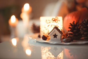 Free Photo of chistmas, house, light