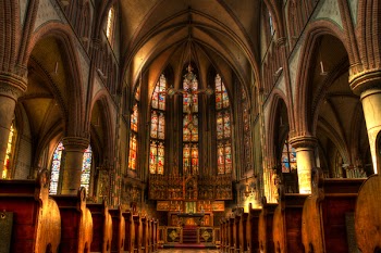 Free Photo of church, religion, stained glass windows