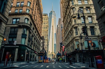 Free Photo of city, buildings, stores