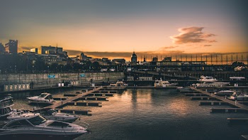 Free Photo of city, port, town