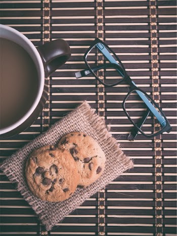 Free Photo of coffee, chocolate chip, cookies