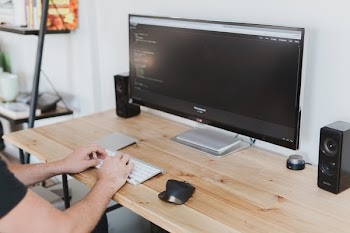 Free Photo of computer, desk, work