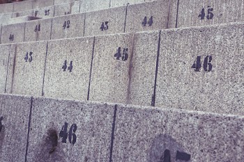 Free Photo of concrete, seats, numbers