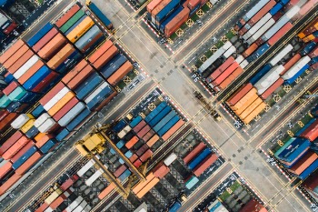 Free Photo of container, van, aerial