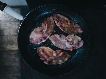 Free Photo of cook, meat, pan