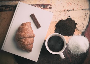 Free Photo of croissant, coffee, chocolate