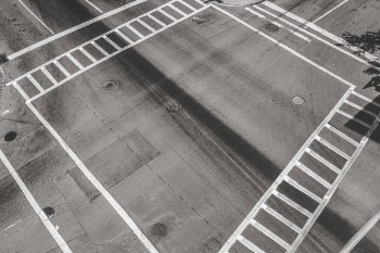 Free Photo of crosswalk, intersection, road