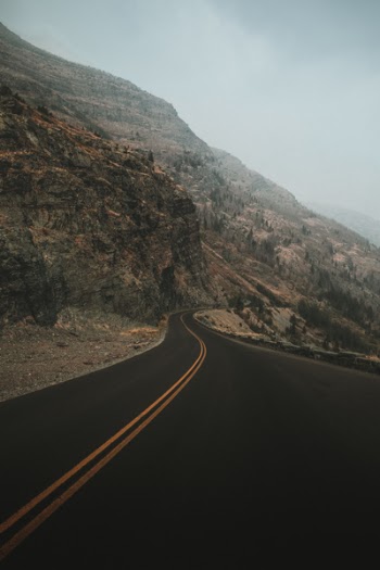 Free Photo of curve, curved road, road