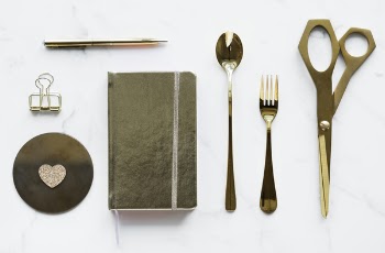 Free Photo of cutlery, decoration, diary