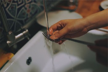 Free Photo of dishes, sink, tap