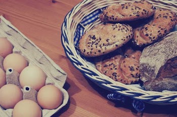 Free Photo of eggs, bread, pastries