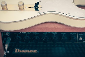 Free Photo of electric guitar, amp, music