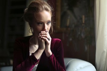 Free Photo of elegant, woman, deep thought