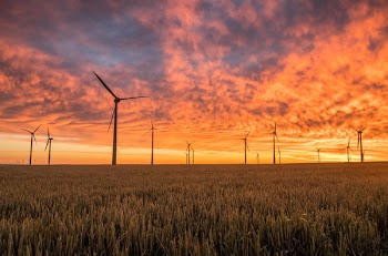 Free Photo of farm, field, windmill