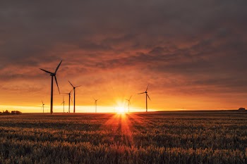Free Photo of farm, field, windmill