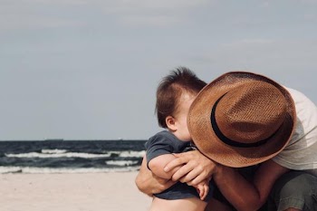 Free Photo of father, son, beach