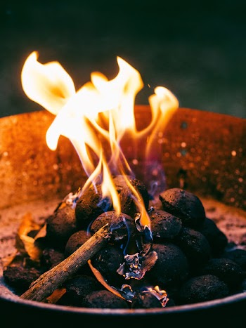 Free Photo of fire, flames, camping