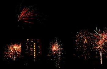 Free Photo of fireworks, light show, night