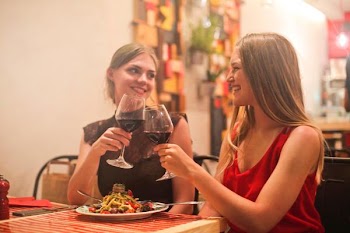 Free Photo of friends, dinner, woman