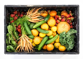 Free Photo of fruit, vegetables, box