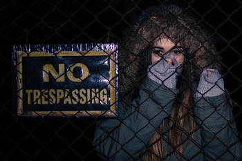 Free Photo of girl, no trespassing, sign