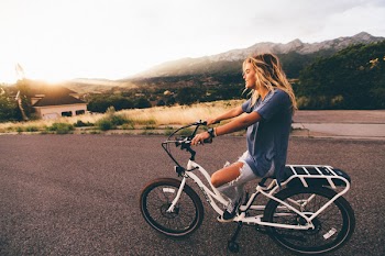Free Photo of girl, woman, bike
