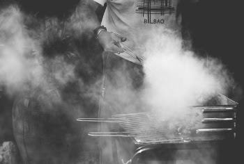 Free Photo of grill, smoke, people