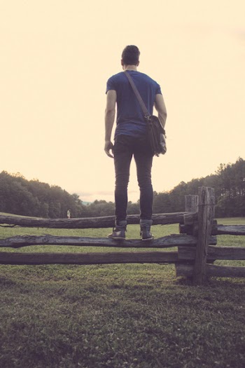 Free Photo of guy, fence, rural