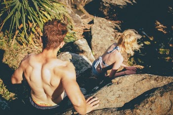 Free Photo of guy, girl, climbing