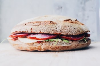 Free Photo of hamburger, bun, ham