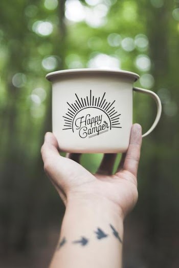 Free Photo of happy, camper, mug