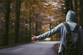 Free Photo of hitchhiker, thumb, hoodie