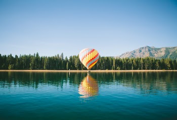 Free Photo of hot air balloon, blue, sky