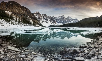 Free Photo of Lake, Mountains, Sunset