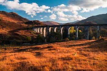 Free Photo of landscape, bridge, fields