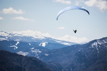 Free Photo of landscape, mountains, paragliding
