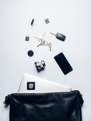 Free Photo of leather, bag, laptop