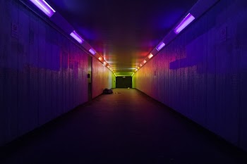 Free Photo of lights, road, tunnel