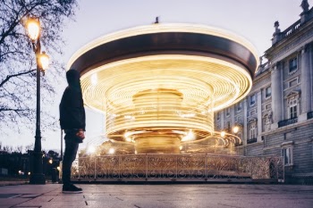 Free Photo of long exposure, carousel, ride