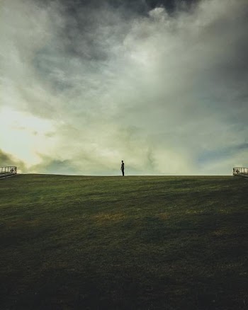 Free Photo of man, alone, field