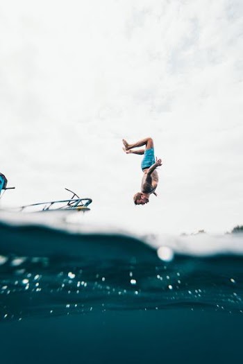 Free Photo of man, backflip, boat