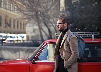 Free Photo of man, bear, street