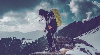 Free Photo of man, hiking, snow
