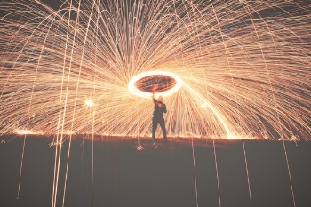 Free Photo of man, perform, flame