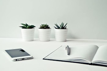 Free Photo of minimal, white, desk