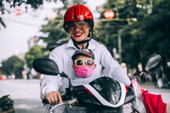 Free Photo of mother, son, riding