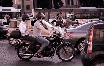 Free Photo of motorbike, motorcycle, cars