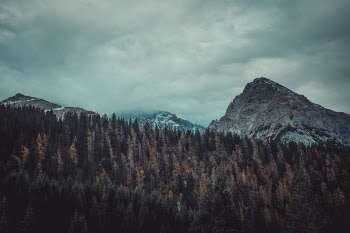 Free Photo of mountain, highland, cloudy