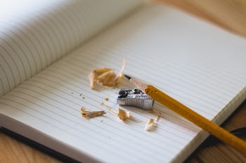 Free Photo of notebook, paper, pencil